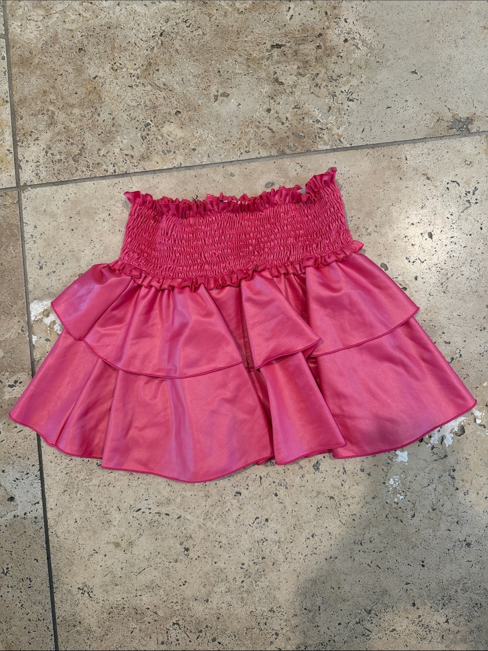 Flowers by Zoe Hot Pink Tiered Ruffle Skirt